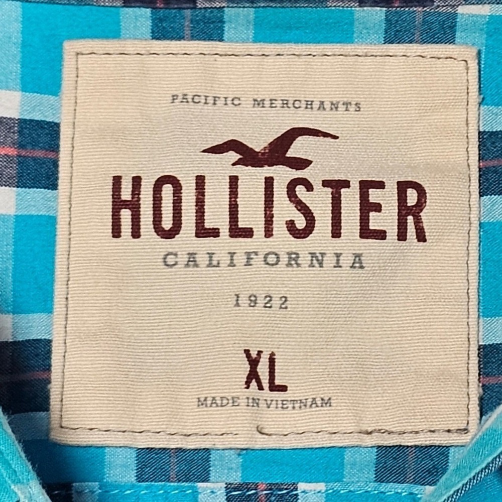 Lot of 2 Hollister Button Down Shirt Mens XL Multicolor Plaid L/S Cotton  Y2K - Picture 5 of 16